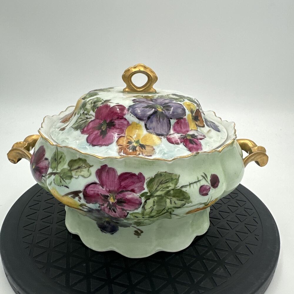 Vintage OEG Royal Austria Round Covered Dish
